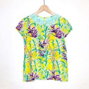 Kate spade New York, Roslyn, California, calling floral, silk lace blouse